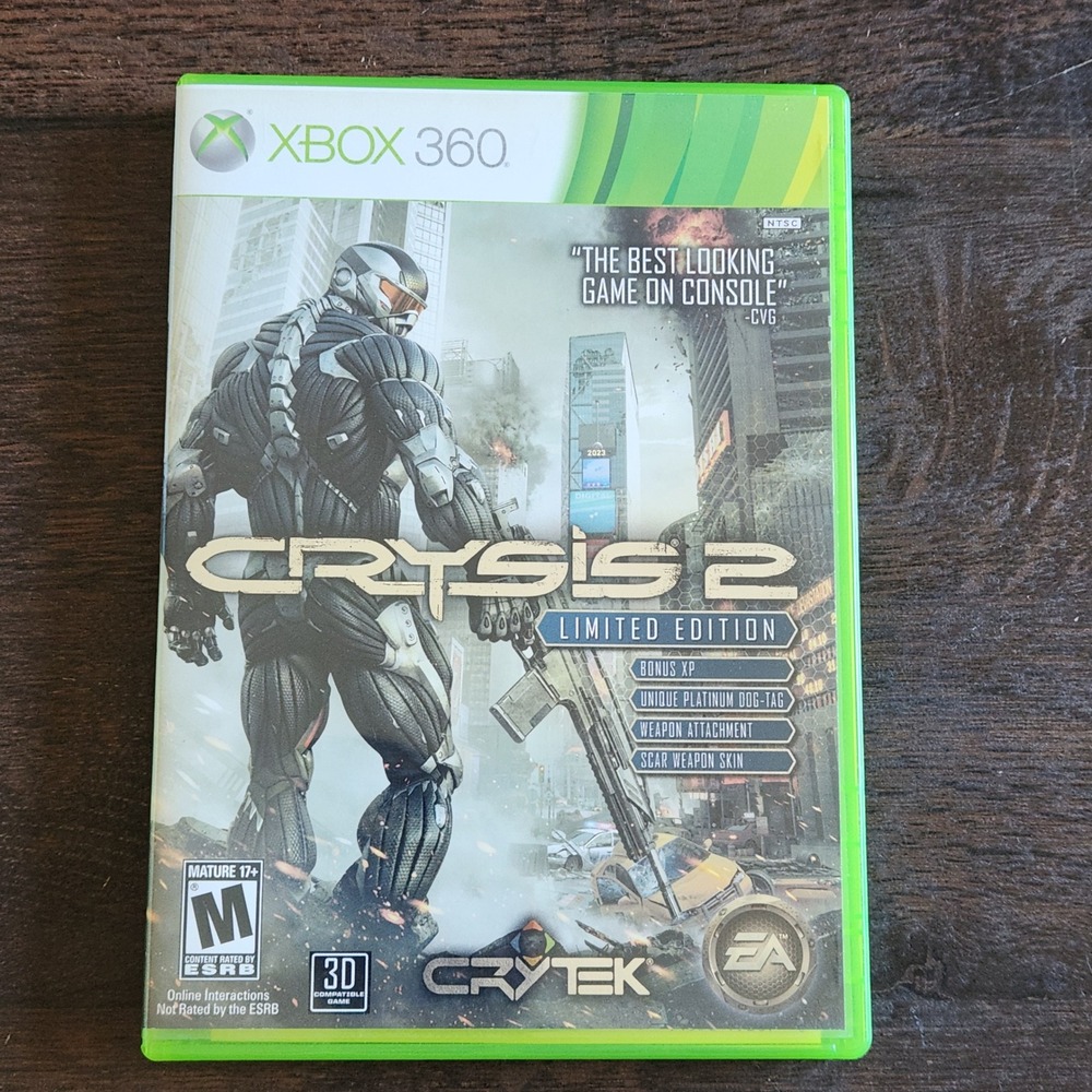 Crysis 2 Limited Edition Xbox 360 Game Bonus XP Unique Platinum‎
